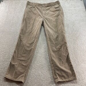 Branders Corduroy Pants Mens 40x30 Tan Straight Leg Mid Wale RN20697